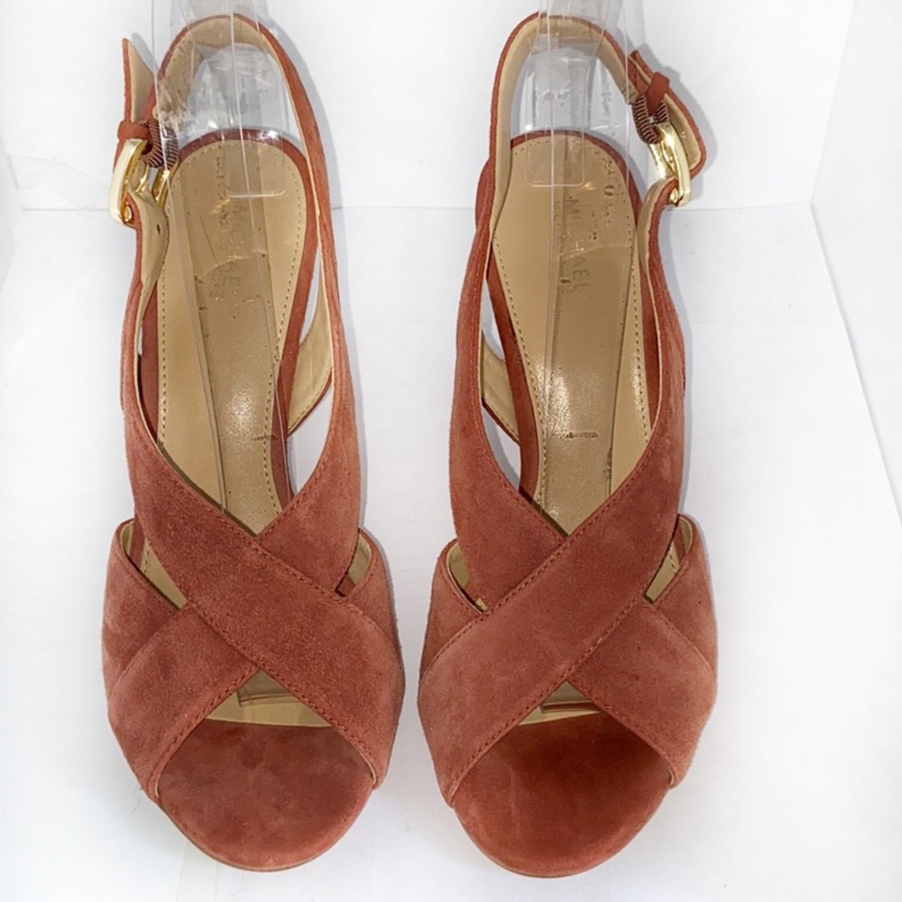 MICHAEL Michael Kors Suede Heel Sandals size 8M